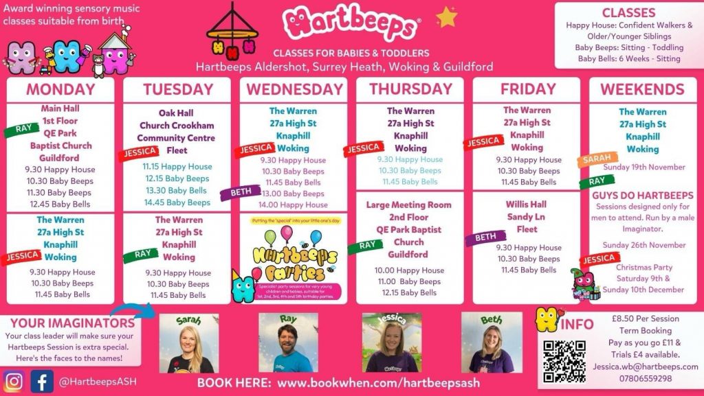 Hartbeeps - whats on this week schedule